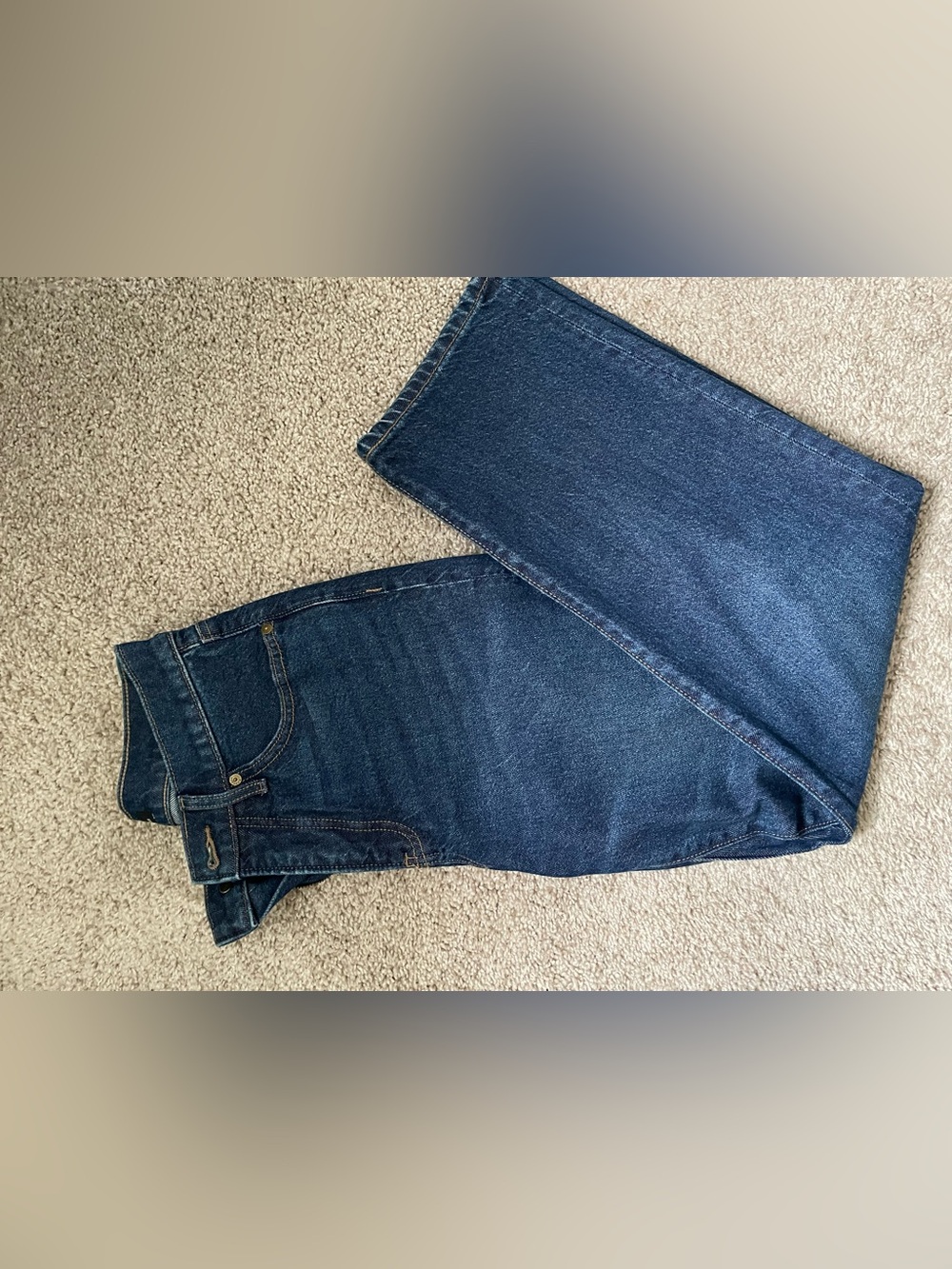 Express Men's Dark Blue Straight Jeans